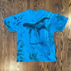 Vintage 90s Humpback Whale AOP Single Stitch T-Shirt